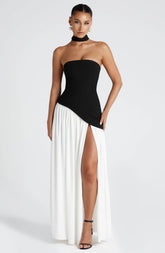 Maliyah Maxi Dress - Black/White