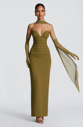 Lindsey Maxi Dress - Deep Olive