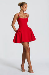 Kiah Mini Dress - Red