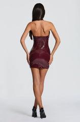 Brooke Mini Dress - Cherry Lacquer