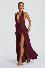 Melania Maxi Dress - Cherry Lacquer