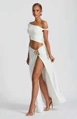 Saira Maxi Skirt - White