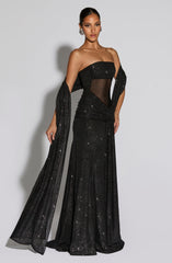 Paula Maxi Dress - Black Sparkle
