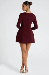Esme Mini Dress - Cherry Lacquer
