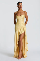 Samira Maxi Dress - Lemon