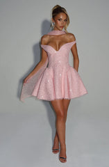 Sapphire Mini Dress - Blush
