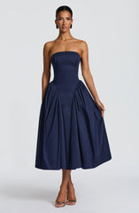 Darla Midi Dress - Navy