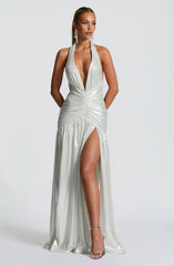 Melania Maxi Dress - Silver