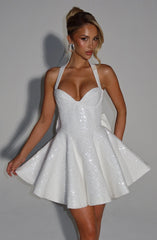 Georgette Mini Dress - Ivory