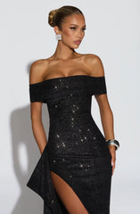Joyce Maxi Dress - Black Sparkle