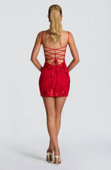 Nefertiti Mini Dress - Red