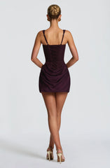 Cornelia Mini Dress - Plum