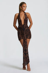 Rosetta Mini Dress - Leopard Print