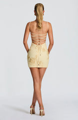Nefertiti Mini Dress - Lemon