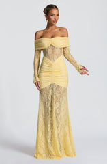 Sauline Maxi Dress - Lemon