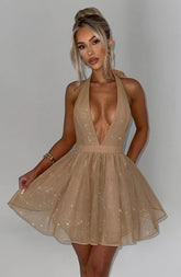 Pippa Mini Dress - Gold Sparkle