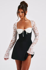 Jacinta Mini Dress - Black/White