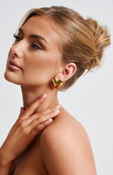 Milan Heart Earrings - Gold
