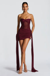 Fiorella Mini Dress - Cherry Lacquer