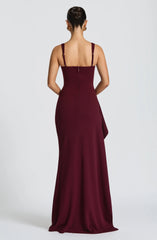 Katana Maxi Dress - Cherry Lacquer