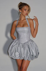 Araminta Mini Dress - Silver