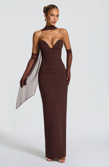 Lindsey Maxi Dress - Plum Brown
