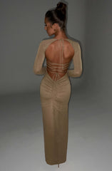 Nadia Maxi Dress - Gold Sparkle