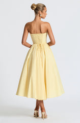 Prim Midi Dress - Lemon
