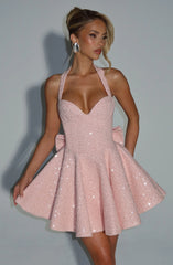 Georgette Mini Dress - Blush