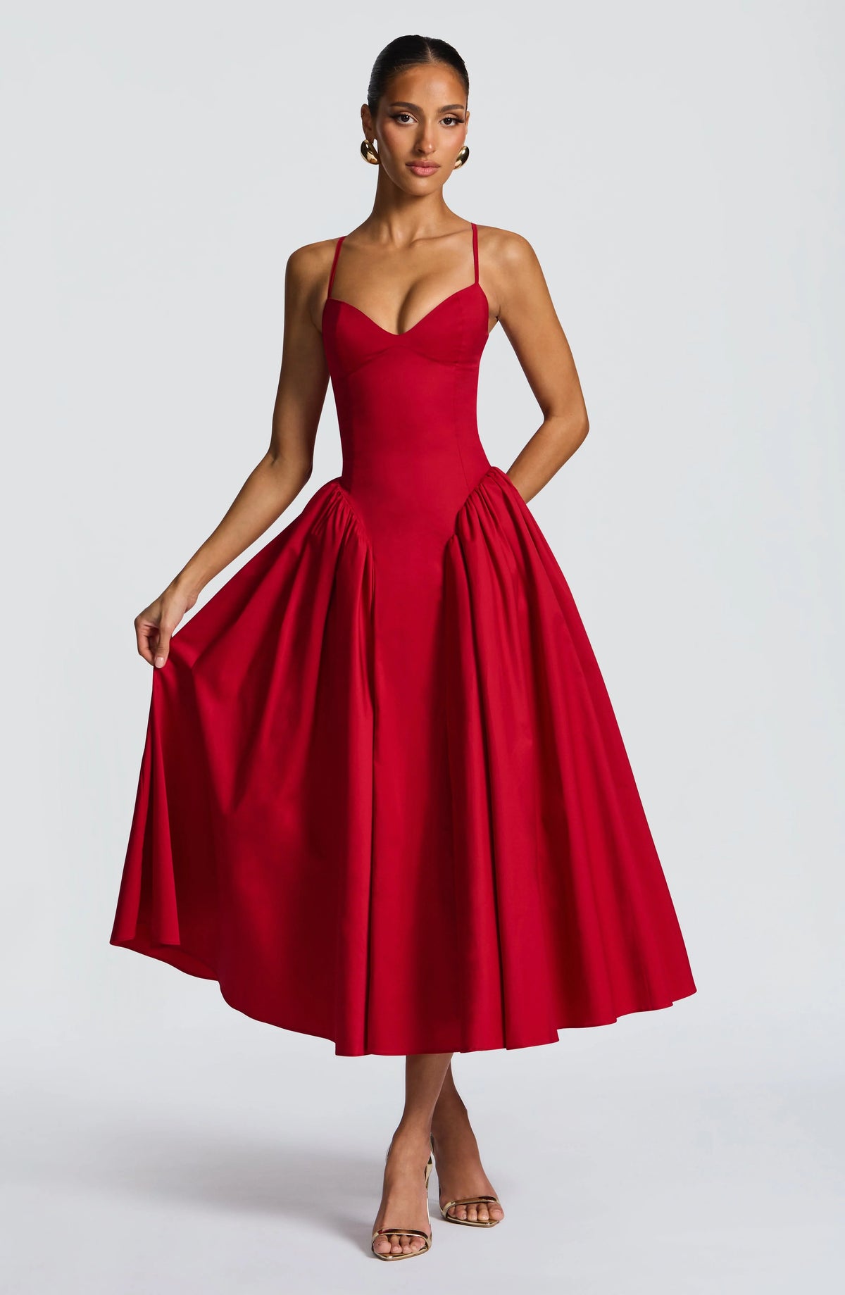 Emerson Midi Dress - Red