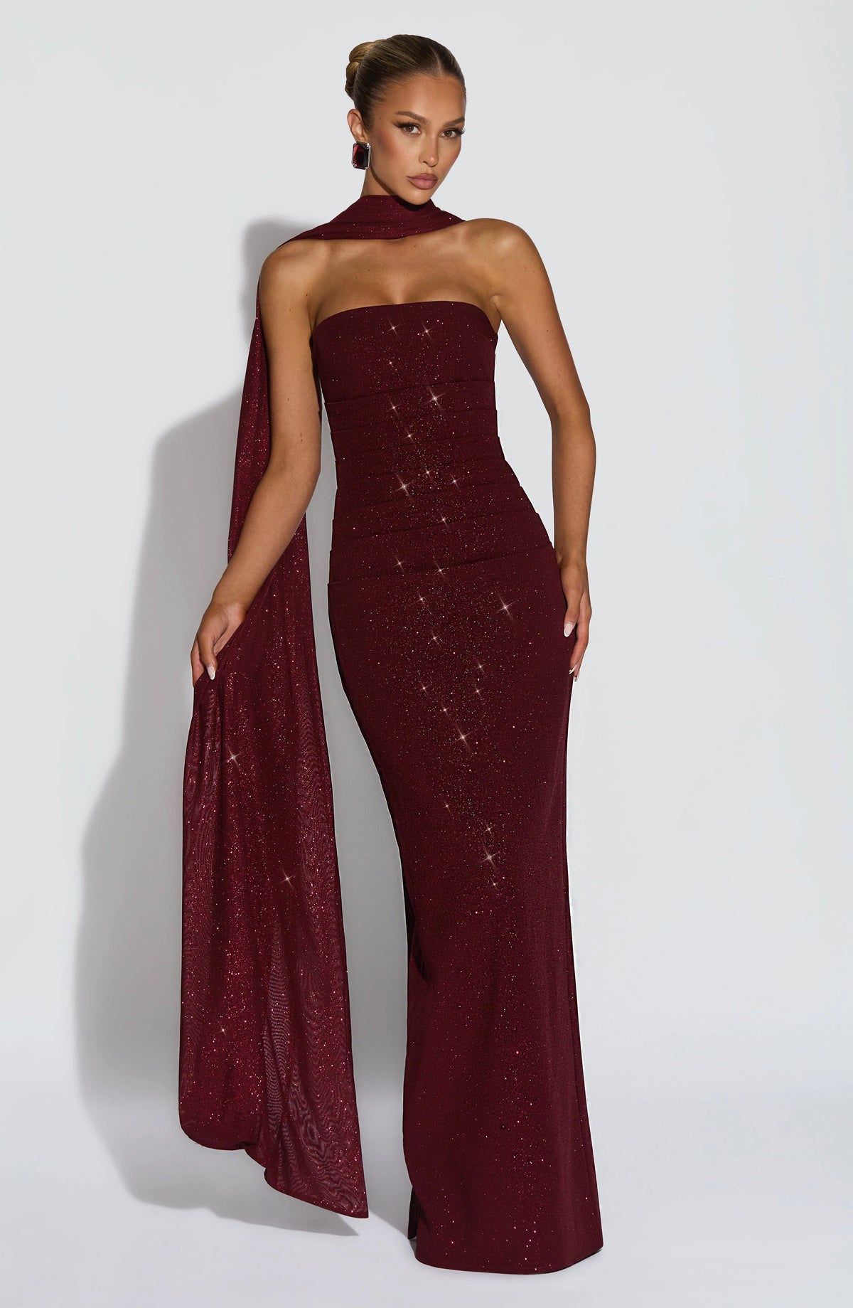 Pandra Maxi Dress - Wine Sparkle