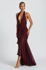 Janessa Maxi Dress - Cherry Lacquer