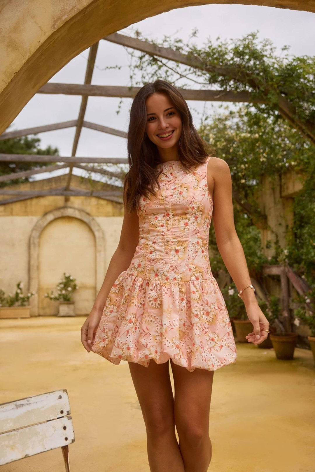 Heavenly Drift Pink Floral Dress: A refreshing, sweet, and vibrant style