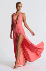 Melania Maxi Dress - Coral Pink