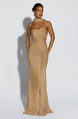 Paula Maxi Dress - Gold Sparkle