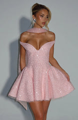 Sapphire Mini Dress - Blush
