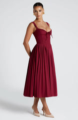 Natassia Midi Dress - Berry