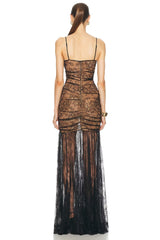 Two-Tone Lace Cami Gown