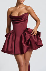Trinity Mini Dress - Cherry Lacquer