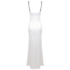 Black & White Contrast Satin Mermaid Gown