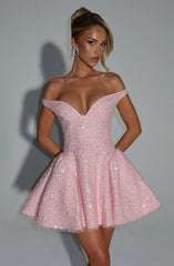 Sapphire Mini Dress - Blush