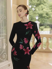 Luxury Mermaid Sequin Evening Gown with Sweetheart Neckline